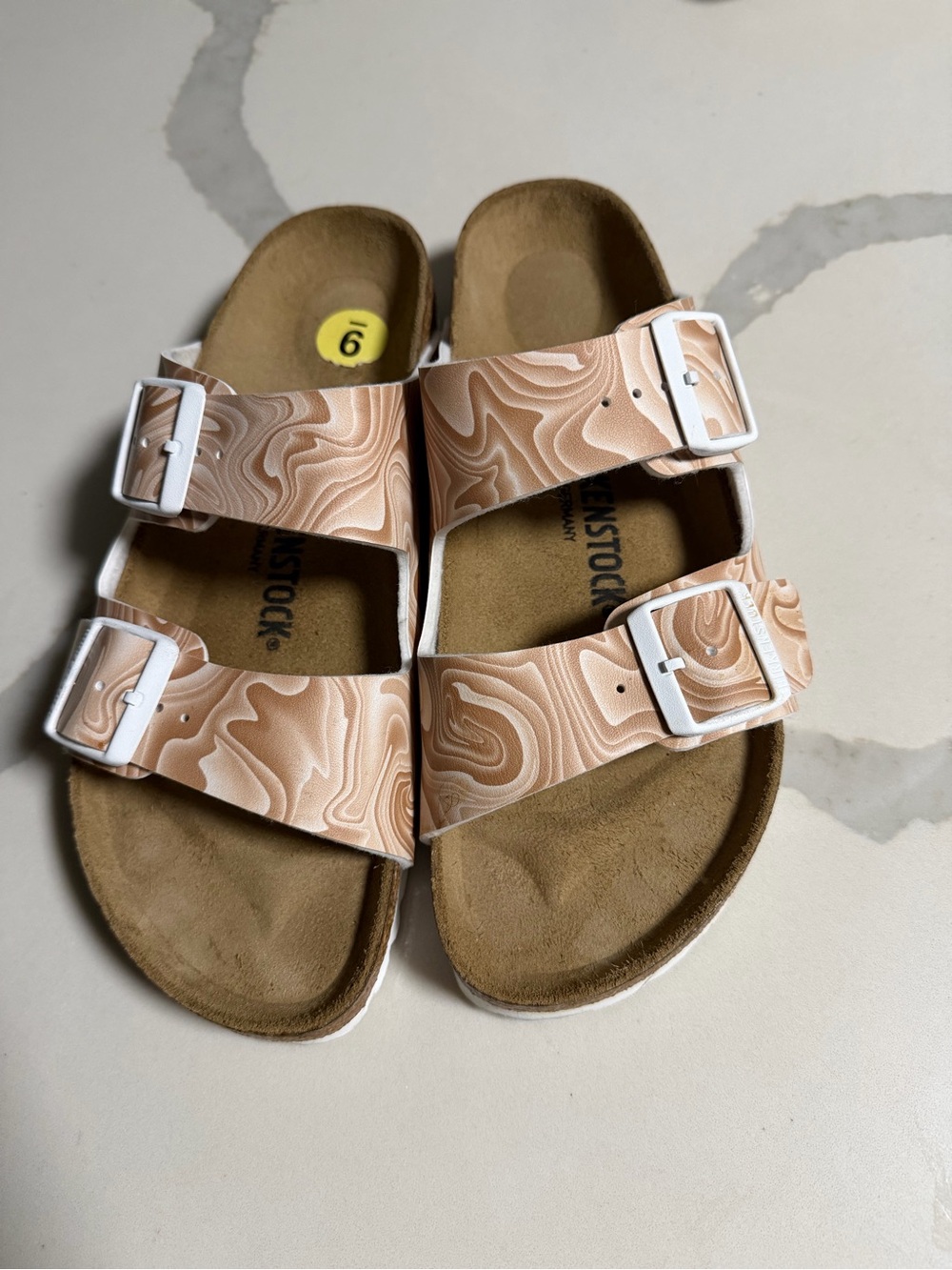 Birkenstock Arizona Two-Strap Sandals in New Beige